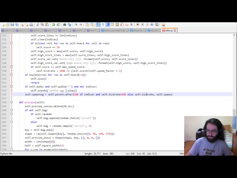 Lets Code Python Tetris Part 16