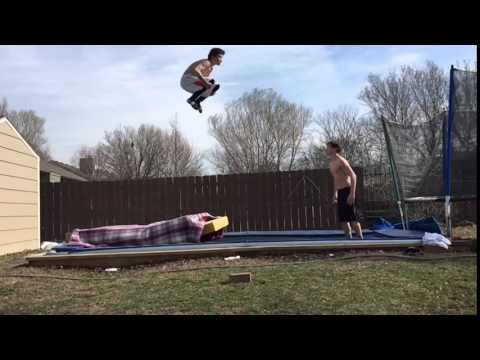 Trampoline triple backflip accident (ORIGINAL)