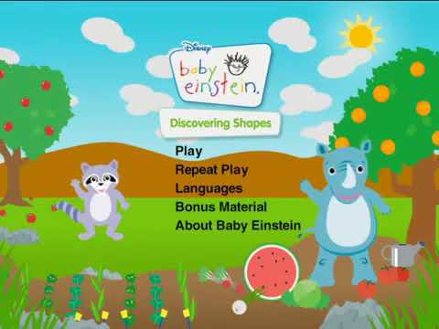 Baby Einstein Discovering Shapes 2007 DVD Menu