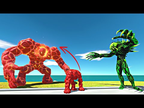 Plant Scourge vs Lava Golem Evolution in Plant Arena - Animal Revolt Battle Simulator