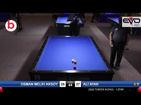 OSMAN MELİH AKSOY & ALİ AYAR Bilardo Maçı - 2020 VETERANLAR 1.ETAP-V-1.TUR