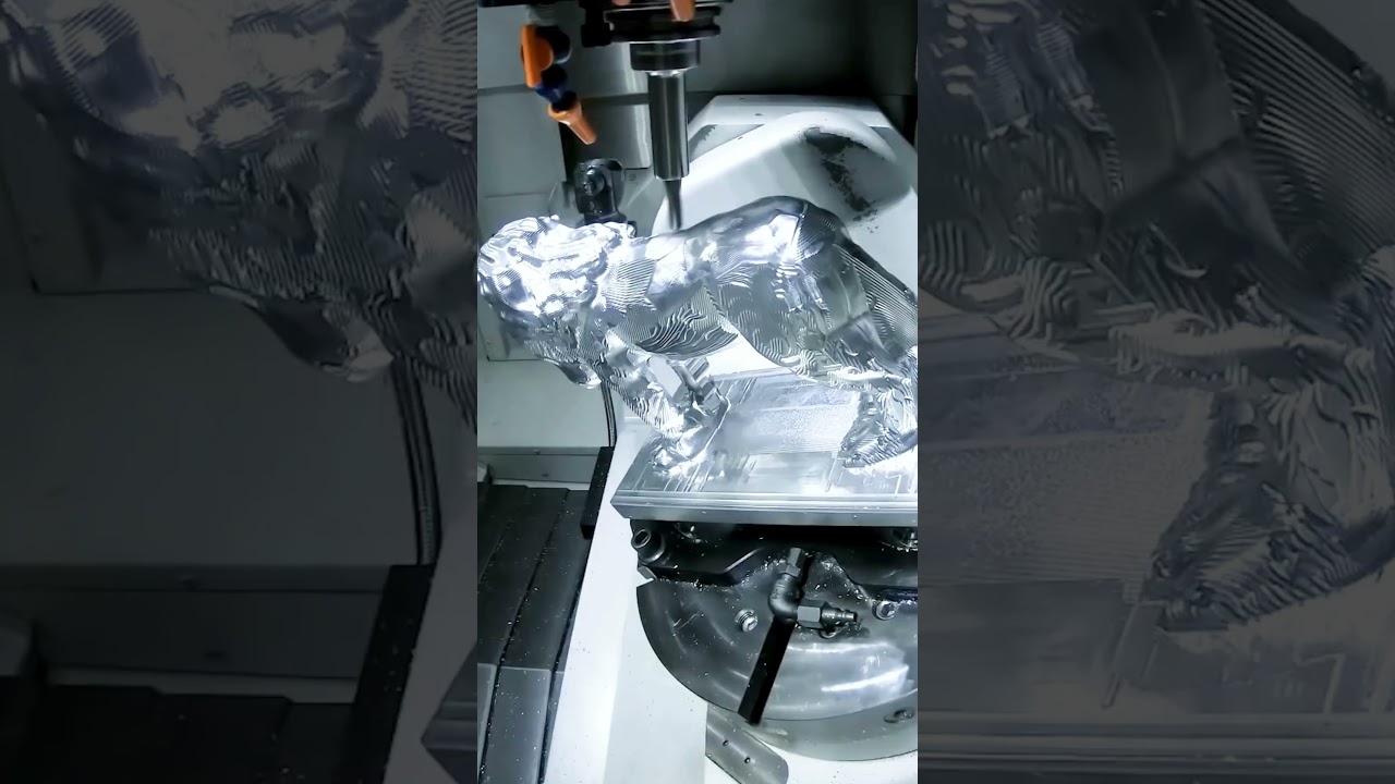 Machining A Beast Out of A Solid Block Of Steel! 🦁 #cnc