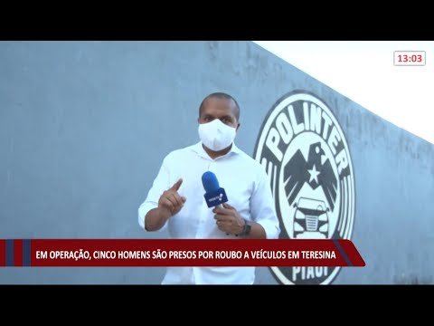 Cinco homens são presos por roubos a veículos em operação da Polinter 21 07 2021