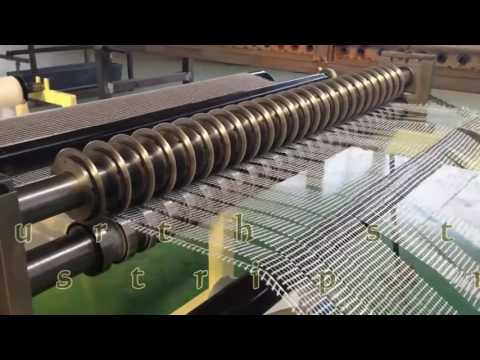 Fiberglass mesh weaving production line