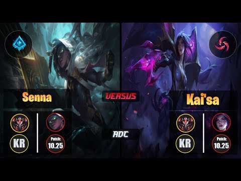 GrandMaster SENNA [Glacial Augment] (ADC) VS  KAI'SA - Grandmaster KR Patch 10.25