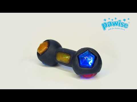 Игрушка для собак с пищалкой гантель Pawise LED Diamond Dumbbell, 14,5см - фото 1 - id-p1586321620