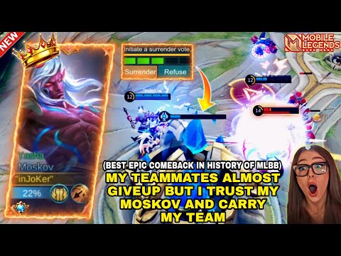 TOP GLOBAL MOSKOV GAMEPLAY BEST EPIC COMEBACK MOBILE LEGENDS HISTORY | MOSKOV BUILD AND EMBLEM 2022