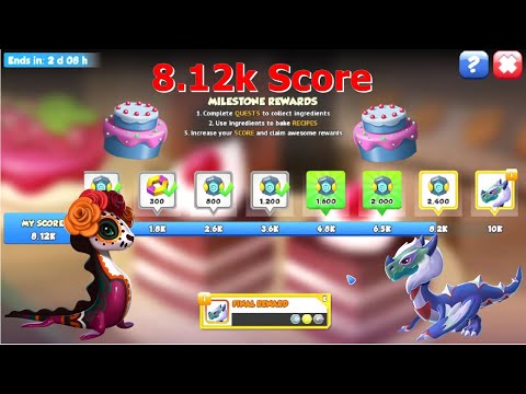8.12k Score Patriot Cake Craze Event-Dragon Mania Legends | Muerte Breeding token | DML