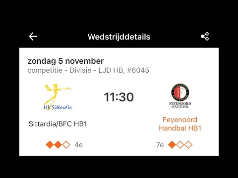 Sittardia/ BFC HB1 - Feyenoord Handbal HB1