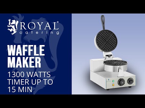 vídeo - Produtos recondicionados Máquina de Waffles - 1 x 1300 watts - redonda 