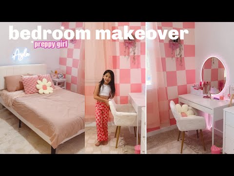 TWEEN ROOM MAKEOVER *preppy inspired* 🌸💖🎀🤍 pinterest aesthetic/ room tour♡