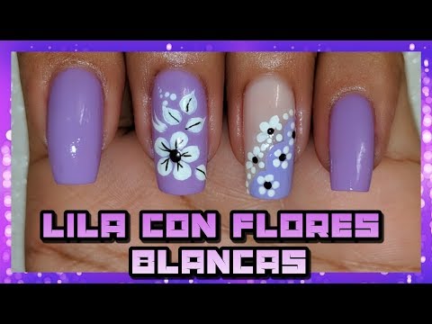 DECORACIÓN BÁSICA Y FÁCIL FLORES BLANCAS ♥ NailArt By Andy