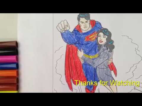 Superman Coloring pages Superheroes - Coloring Pages for Kids - Cartoon HD ✔