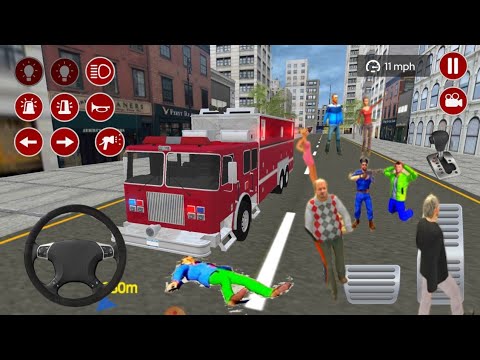 REAL FIRE TRUCK DRIVING SIMULATOR 2022-NEW FIRE FIGHTING FIREMAN'S DAILY JOB-ANDROID GAMEPLAY