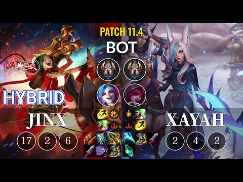 KT HyBriD Jinx vs Xayah Bot - KR Patch 11.4