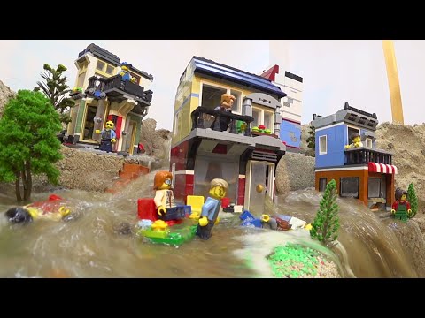 TOP LEGO DAM BREACH MOVIES #19 - LEGO CITIES TOTAL FLOOD AND DESTRUCTION