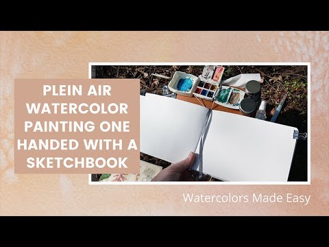 How I Paint One Handed with my Plein Air Watercolor Painting Kit!
