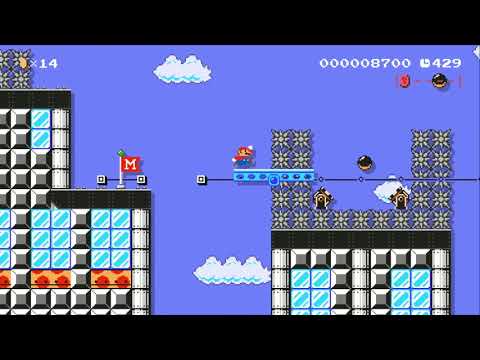 Mushroom City Rooftops by BlackRain - SUPER MARIO MAKER - NO COMMENTARY 1ay