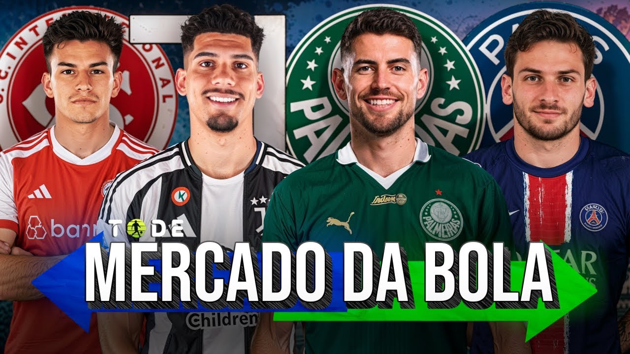 🔥 MERCADO DA BOLA 🔥JORGINHO no PALMEIRAS, ARAUJO indo pra JUVENTUS, KVARATSKHELIA, BERNABEI e+