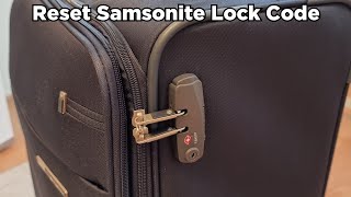 How to Reset Samsonite Lock Code (TSA lock reset)