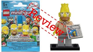 YouTube thumbnail: LEGO Grampa Simpson Minifigure 71005-6 LEGO Simpsons Minifigure Series Review