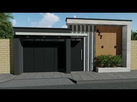 FACHADA DE MURO SIMPLE E MODERNA   PEÇA SEU PROJETO