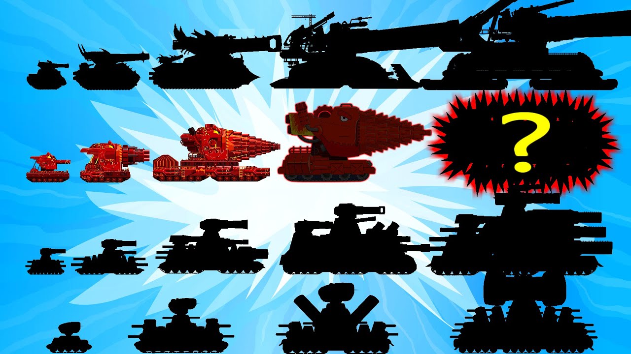 Evolution of Hybrids KV Drill, 55, 77, 88, Urchin | Cartoons about tanks | Arena Tank Cartoon