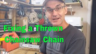 How to Fix a Thrown Chain on a Chainsaw, Fixing the Drive Link