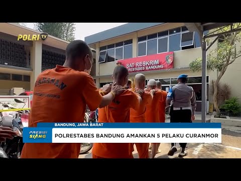 POLRESTABES BANDUNG AMANKAN 5 PELAKU PENCURIAN SEPEDA MOTOR