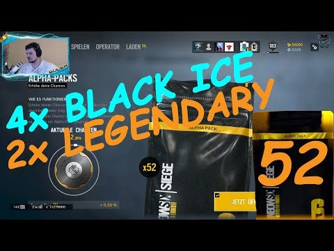 52 ALPHA PACKS UNCUT (4x Black Ice - 2x Legendary Weapon Skin)  | RAINBOW SIX: SIEGE