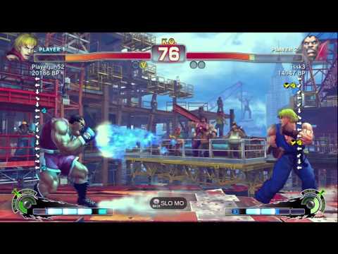 Playerjun52 [Ken] vs issk3 [Balrog] SSF4 Japanese Online Ranked Matches - TRUE-HD