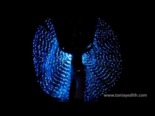 Vídeo relacionado con FHGSPQWM 1 bufanda de baile iluminada con LED para espectáculos de escenario y danza del vientre con efectos de luz coloridos, bufanda de celebración LED recargable