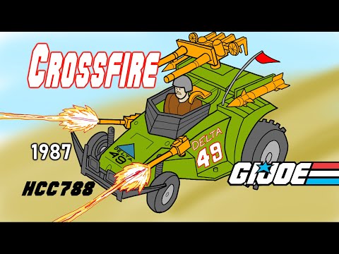 HCC788 - 1987 CROSSFIRE R/C car and RUMBLER Vintage G.I. Joe toy review!