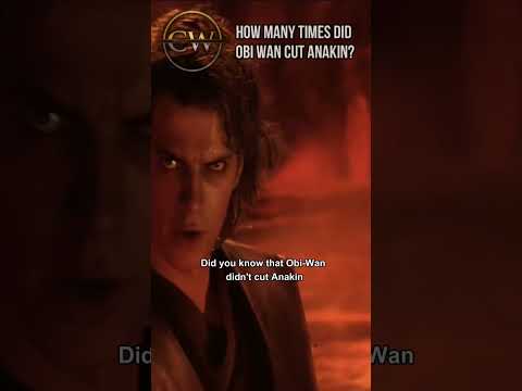 How many times did Obi Wan cut Anakin? 