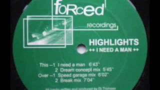 SPEED GARAGE - HIGHLIGHTS - I NEED A MAN - (Speed Garage Mix)