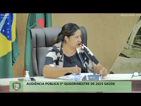 AUDIÊNCIA PÚBLICA 3º QUADRIMESTRE DE 2025