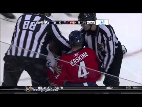 Ryan Malone vs John Erskine Nov 26, 2010 - Washington feed