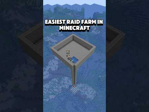 Easiest Raid Farm In Minecraft! #minecraft #survival #minecraftfarm