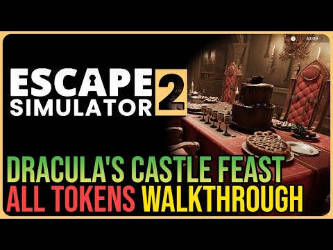 Escape Simulator 2 – 100% Walkthrough All Tokens – Dracula's Castle – Feast