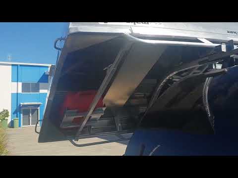 BoatHoist Flexi-mount system for dual cab Ute's with fibreglass canopy.
