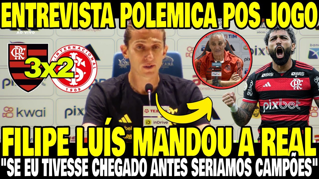 CUTUCOU TITE 💣😱 - VEJA O QUE FILIPE LUÍS FALOU - FLAMENGO 3X1 INTER - NOTÍCIAS DO FLAMENGO HOJE!