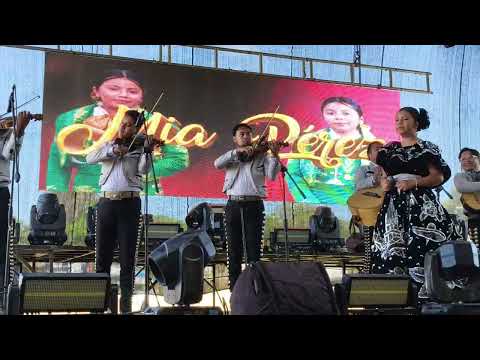 Cantando en  Nochixtlán Oaxaca, en la feria 2025.