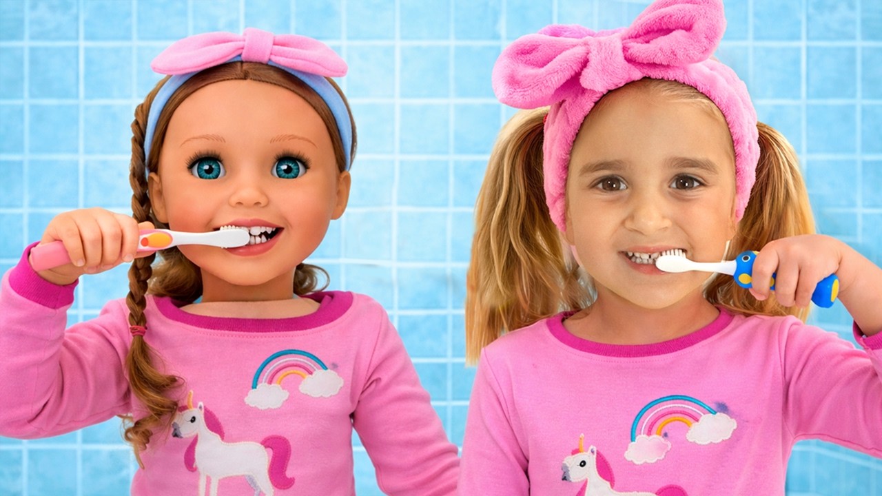 Alice’s Morning Routine with a Living Doll! Fun Kids Routine