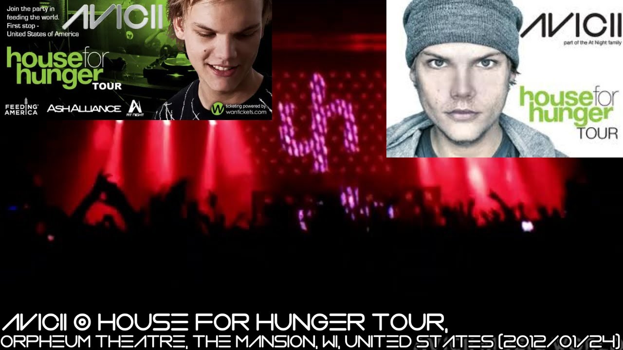 Avicii @ House For Hunger Tour, Orpheum Theatre, The Mansion, WI, United States (2012/01/24)