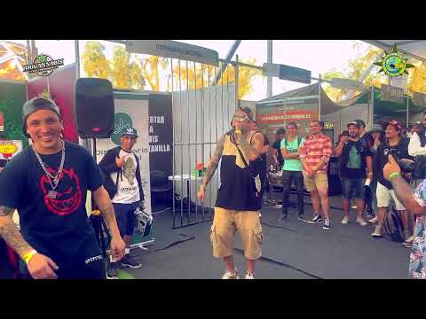 Cristofebril vs Racek Batalla de gallos, exhibición EXPO WEED 2022