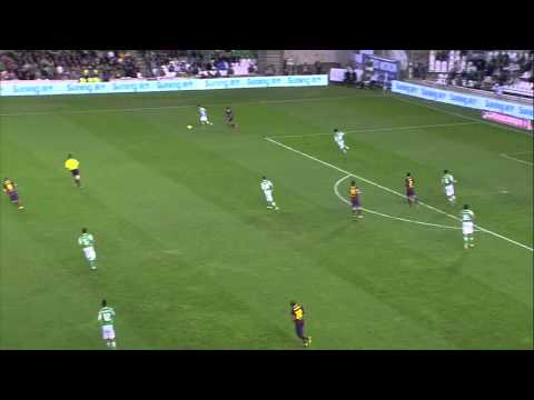 Real Betis fans while losing 0-4 to Barcelona