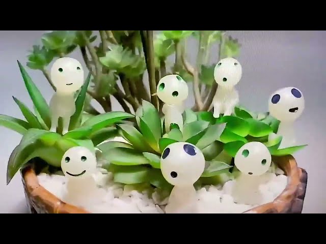Vídeo relacionado con Fonyiunce 20 Elfos de Árboles Luminosos Princesa Mononoke Luminoso áRbol Elfos Figuras de árboles Brillantes de Resina y balcón para jardín para Micro Paisaje Patio al Aire Libre Patio(Azul e Verde)
