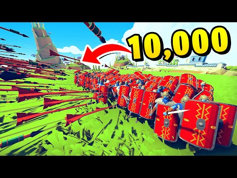 TABS - 10,000 ARROWS vs TESTUDO Formation! Can They Survive? - Totally Accurate Battle Simulator