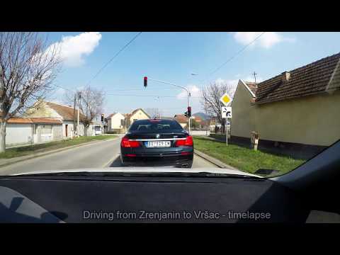 Driving from Zrenjanin to Vršac [4k video] - GoPro Hero5 - Timelapse video