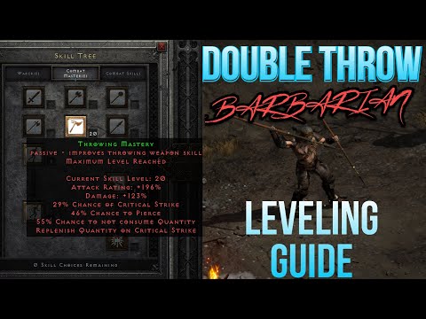 Leveling as Double Throw Barbarian | Even Better In Season 2 w/ Sunder | Diablo 2 Resurrected D2R